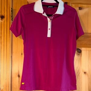 Magenta Jack Nicklaus Polo with Golden Bear Logo